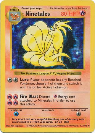 Base Set Ninetales [No-Damage] Pokémon card